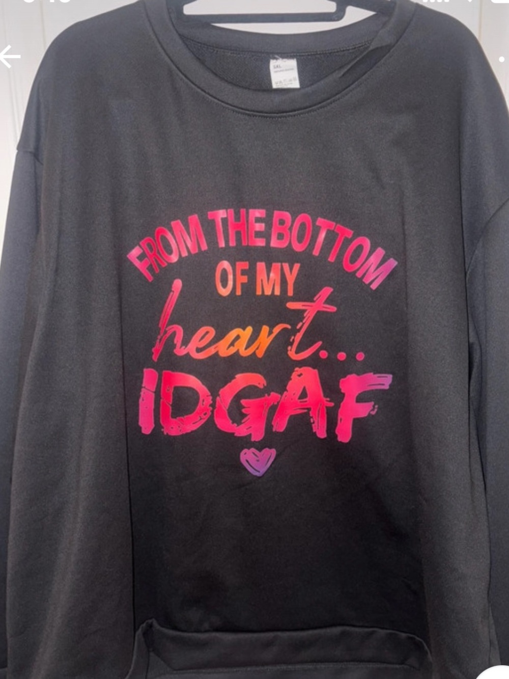 “New” SHEIN-Gray T-Shirt Long Sleeve UNI-SEX Sz 5X (IDGAF)